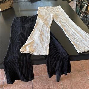FP Movement by Free People Black and Cream Flare Pants